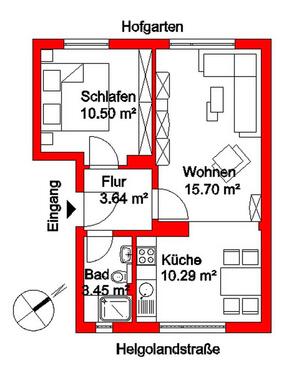 Foto - Etagenwohnung in Wilhelmshaven zur Miete