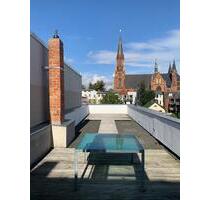 Große Maisonettewohnung mit Dachterrasse und Blick über den Dächern Schwerins