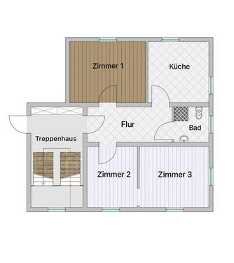 Foto - 3 Zimmer Etagenwohnung zur Miete in Neubrandenburg