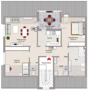 Foto - 3 Zimmer Dachgeschoßwohnung zum Kaufen in Neuendettelsau