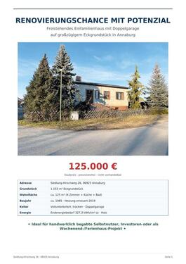Foto - 4 Zimmer Einfamilienhaus zum Kaufen in Annaburg