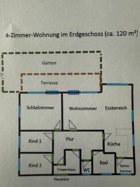 Foto - 4-Zimmer-Wohnung im Erdgeschoss (ca. 120 m²)Terrasse + Stellplatz