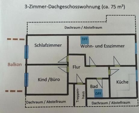 Foto - Adelberg: 3-Zimmer-Dachgeschosswohnung mit Balkon & Stellplatz
