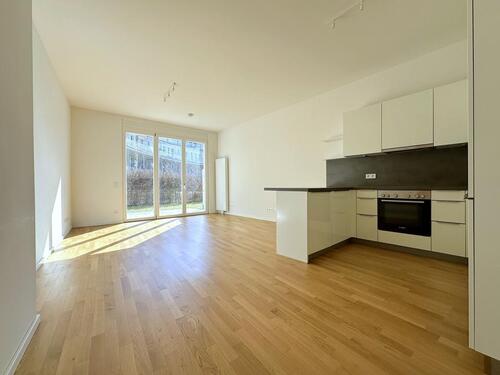 Foto - Terrasse, EBK und Stellplatz - 1.060,00&nbsp;EUR Kaltmiete, ca.&nbsp; 77,99&nbsp;m&sup2;