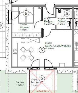 Foto - 2 Zimmer Erdgeschoßwohnung zur Miete in Illingen