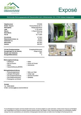 Foto - 3-Raum-Wohnung in Heilbad Heiligenstadt