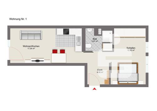 Foto - Klein aber fein - perfekte, möblierte Wohnung für Singles