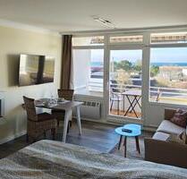 Traumblick zur Ostsee Balkon Ferienwohnung Fehmarn 80m Südstrand