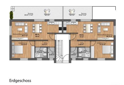 Foto - Moderne 2-Zimmer-Wohnung in Top-Lage von Dettenheim-Rußheim EG !