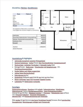 Foto - 3 Zimmer Etagenwohnung zur Miete in Kaufbeuren