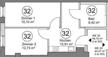 Foto - 2 Zimmer Etagenwohnung zur Miete in Herne