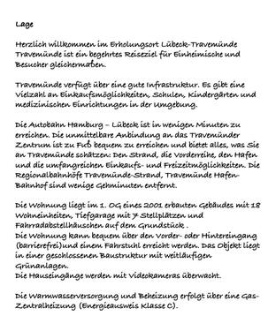 Foto - 2 Zimmer Etagenwohnung zum Kaufen in Lübeck