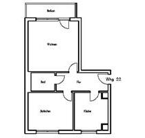 WHV - 2 Zimmer, Küche, Bad mit Balkon - Wilhelmshaven Heppens