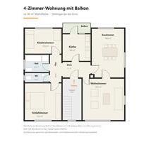 Modernisierte 4-Zi-Wohnung 90 m², Balkon, Garage, provisionsfrei - Dettingen an der Erms