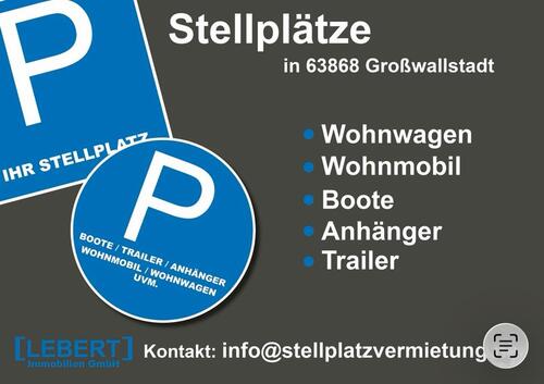 Foto - Parkplatz Stellplatz Aussenstellplatz Wohnwagen Wohnmobil Boot An