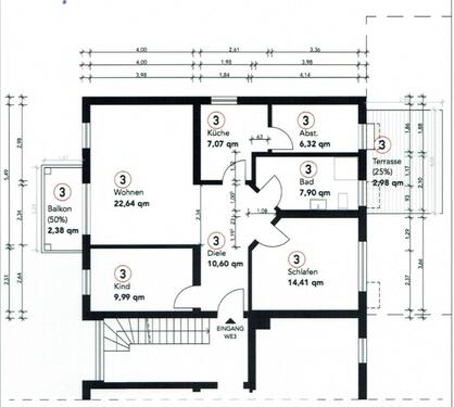 Foto - Wohnung zu vermieten - 680,00 EUR Kaltmiete, ca.  84,00 m²