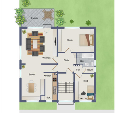 Foto - 4 Zimmer Terrassenwohnung zur Miete in Hauneck