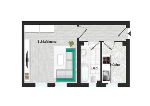 Foto - 1 Zimmer Etagenwohnung zur Miete in Zeithain
