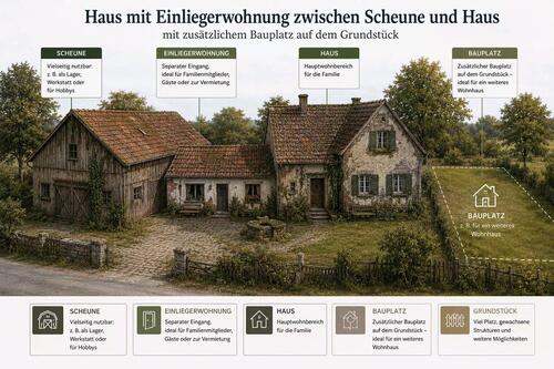 Foto - Haus Baugrundstück Scheune Altbau Einfamilienhaus Grundstück