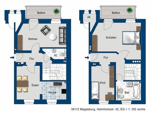 Foto - Etagenwohnung zur Miete in Magdeburg