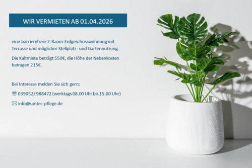 Foto - 2-Raum Wohnung in Eilsleben - 550,00&nbsp;EUR Kaltmiete, ca.&nbsp; 50,00&nbsp;m&sup2;