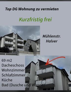 Foto - Dachgeschosswohnung - 475,00 EUR Kaltmiete,