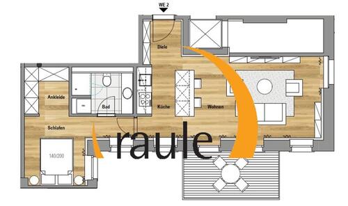 Foto - 2 Zimmer Erdgeschoßwohnung zur Miete in Leipzig