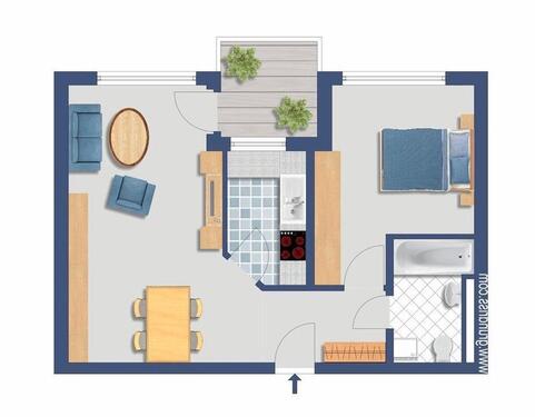 Foto - Neckarsulm Amorbach 2 Zimmer Wohnung