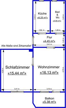 Foto - 2 Zimmer Etagenwohnung zur Miete in Gera