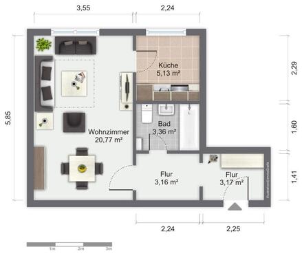 Foto - 1 Zimmer Etagenwohnung in Görlitz