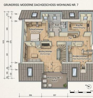 Foto - 3 Zimmer Dachgeschoßwohnung zum Kaufen in Delitzsch