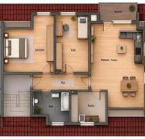 Helle 3-Zimmer-Dachgeschosswohnungot Balkon in Hessdorf - Heßdorf