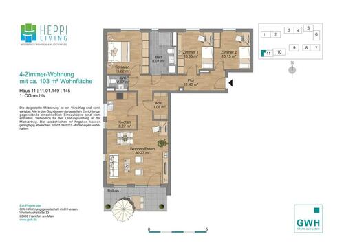 Foto - Etagenwohnung in Heppenheim (Bergstraße) zur Miete
