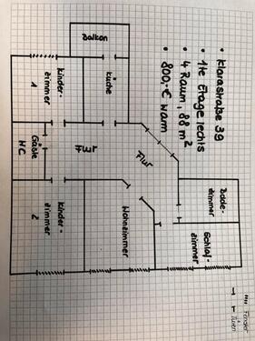 Foto - 4 Raum Wohnung 88 m2 Hilbersdorf