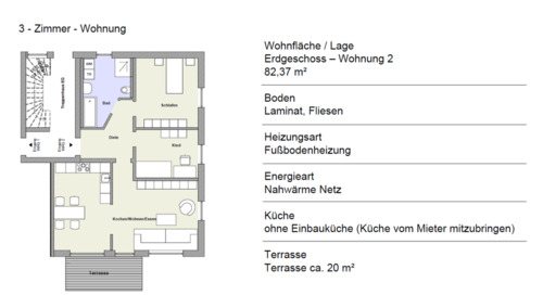 Foto - Neubau-Erdgeschosswohnung mit Garage und Stellplatz in Mauerstett