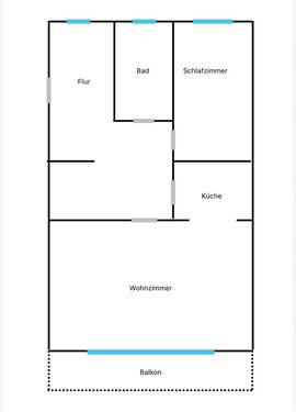 Foto - Erstbezug nach Renovierung - 550,00&nbsp;EUR Kaltmiete, ca.&nbsp; 43,00&nbsp;m&sup2;