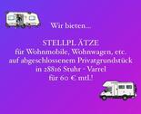 Stellplatz für Wohnmobile, Wohnwagen, etc. zu vermieten - Stuhr