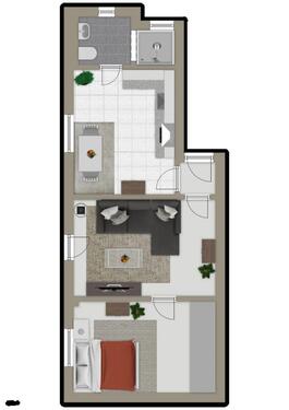 Foto - 2.5 Zimmer Erdgeschoßwohnung zur Miete in Dortmund
