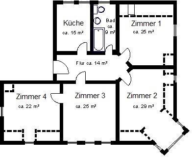 Foto - 4 Zimmer Dachgeschoßwohnung zur Miete in Parchim