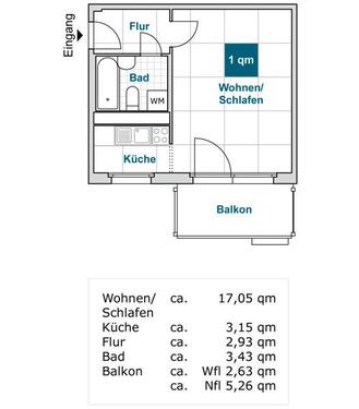 Foto - 1 Zimmer Etagenwohnung zur Miete in Dresden
