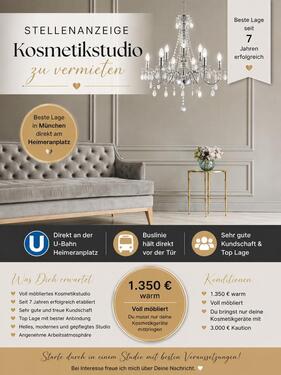 Foto - ✨ Kosmetikstudio in Top-Lage München zu vermieten ✨