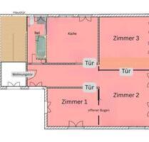 Oberndorf - Teilort: 3-Zimmerwohnung, Hochparterre, ca. 74 qm - Oberndorf am Neckar