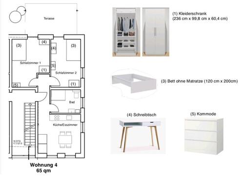 Foto - 3 Zimmer Etagenwohnung zur Miete in Gerbrunn