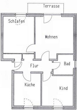 Foto - 3 Zimmer Erdgeschoßwohnung zur Miete in Halle