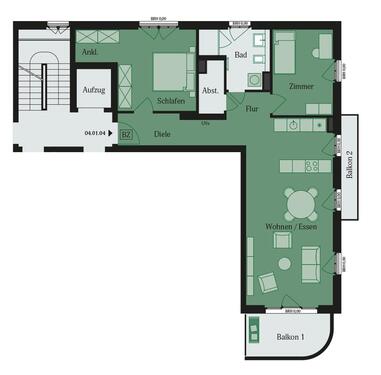 Foto - 3 Zimmer Etagenwohnung in Mühlheim am Main