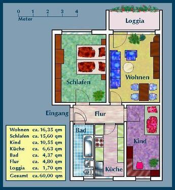Foto - 3 Zimmer Etagenwohnung zur Miete in Dresden