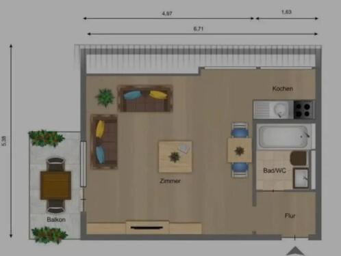 Foto - 1 Zimmer Etagenwohnung zur Miete in Stuttgart