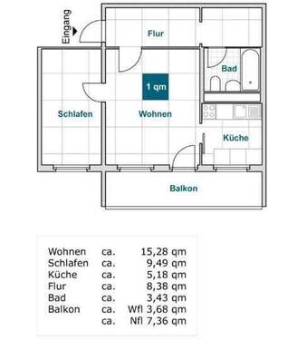 Foto - 2 Zimmer Etagenwohnung zur Miete in Dresden