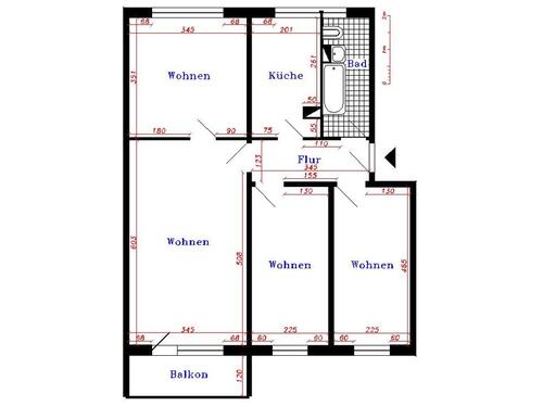 Foto - 4 Zimmer Etagenwohnung zur Miete in Thale
