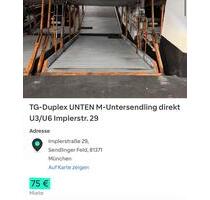 Duplex Tiefgaragenstellplatz Implerstraße München